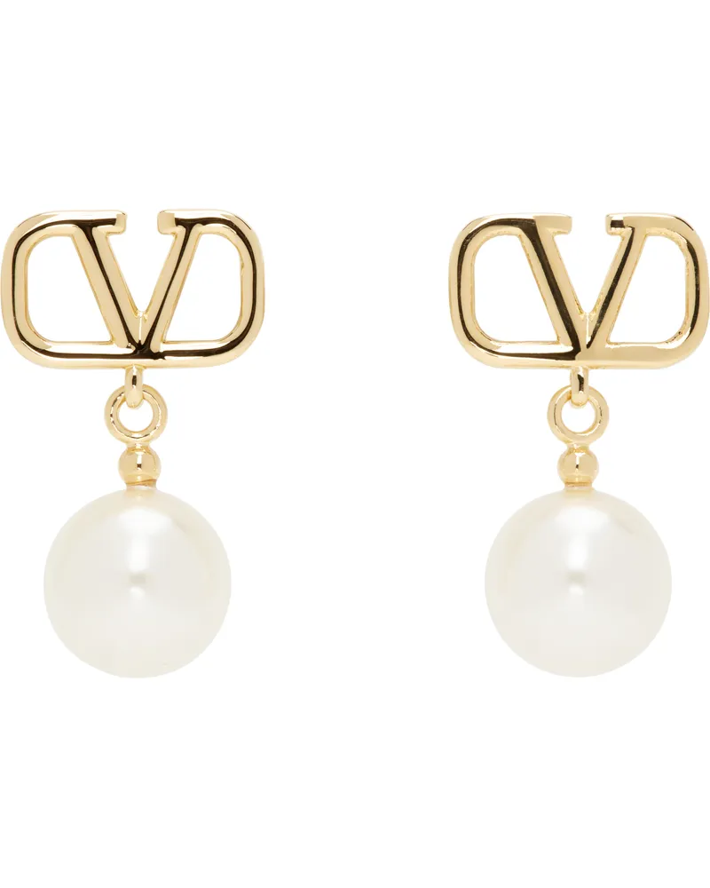 Valentino Garavani Gold VLogo Signature Earrings 0o3