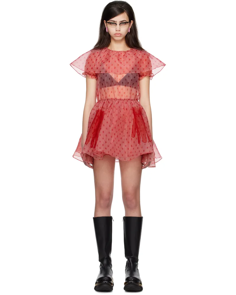 Petra Collins SSENSE Exclusive Red JennyFax Edition Tulle Minidress Red