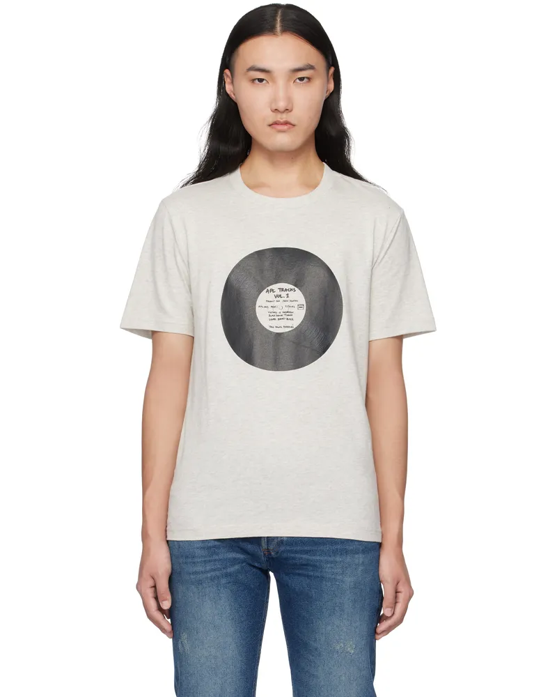 A.P.C. Gray Vinyl T-shirt Paa