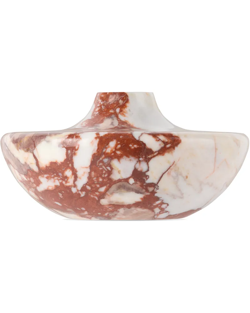 Soho Home Off-White & Red Alma Vase Red