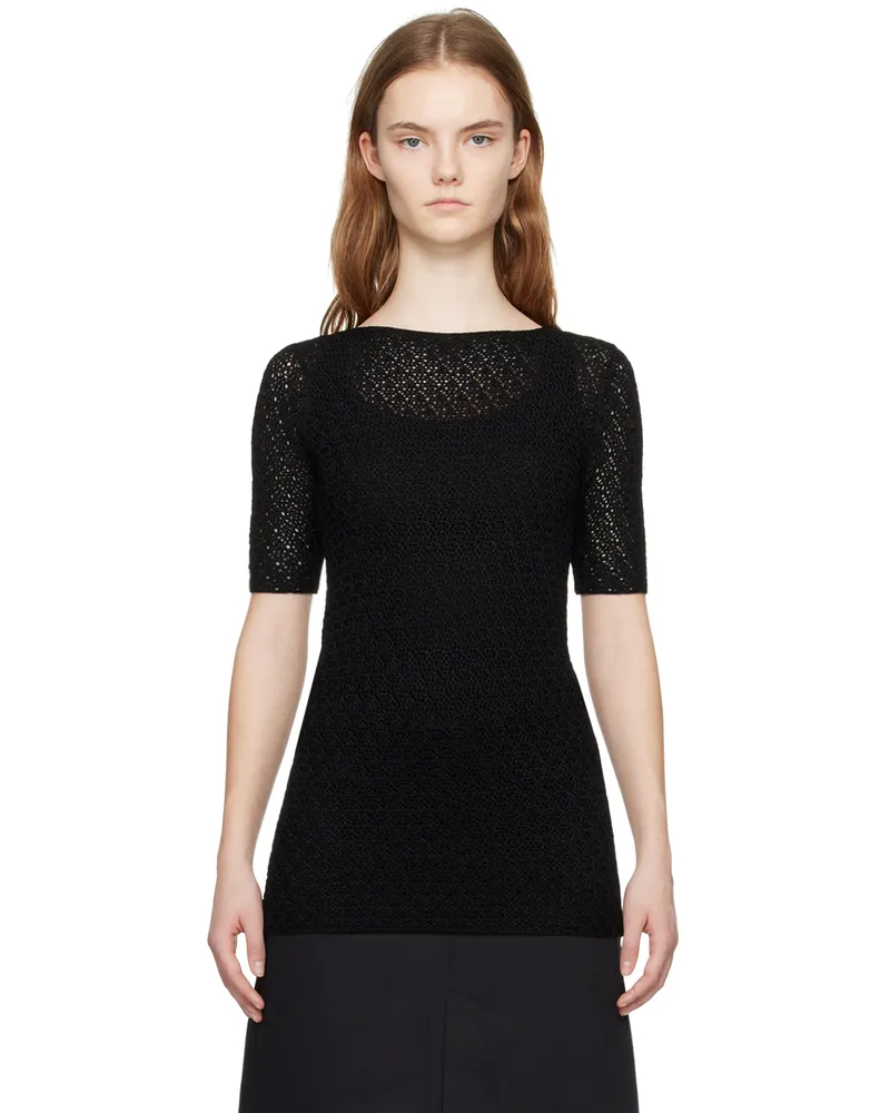 Totême Black Slim T-Shirt 001