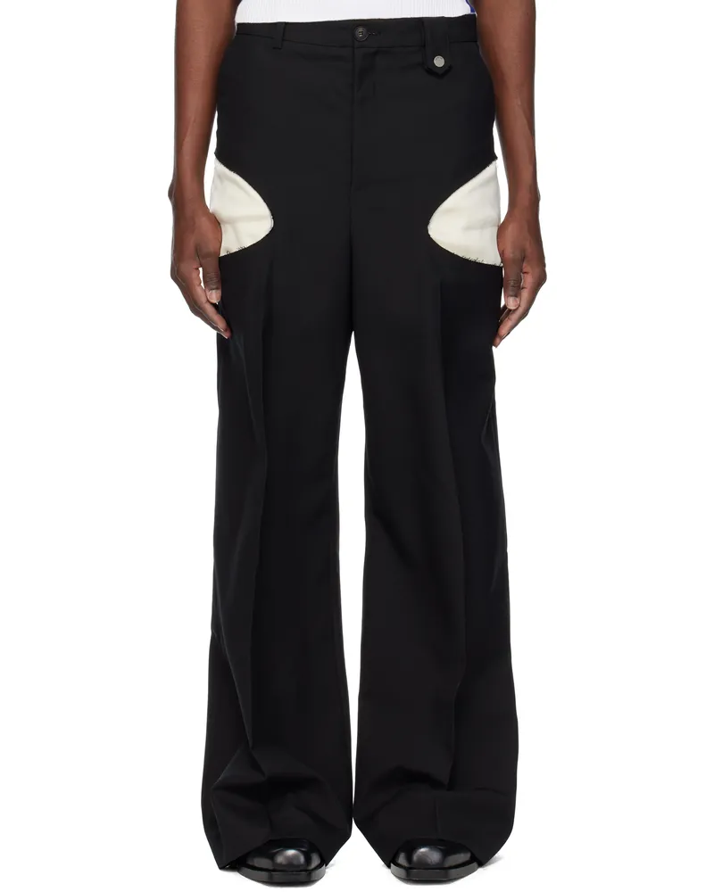 Egonlab Black Openwork Trousers Tailoring
