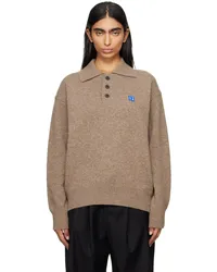 Adererror Beige Significant Tag Long Sleeve Polo Beige