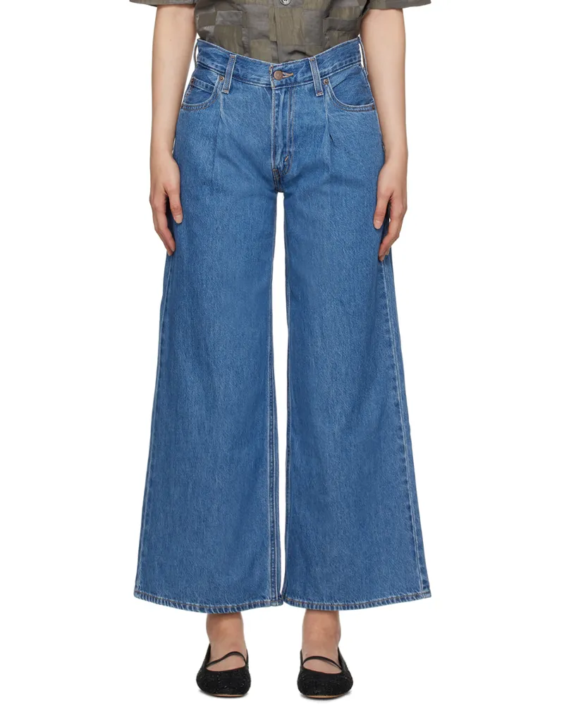 Levi's Blue Baggy Dad Wide Leg Jeans Cause