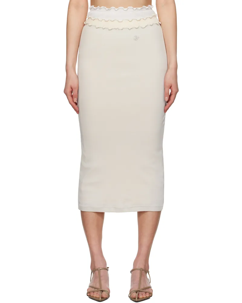 Jil Sander Multicolor Three Layers Midi Skirt 961