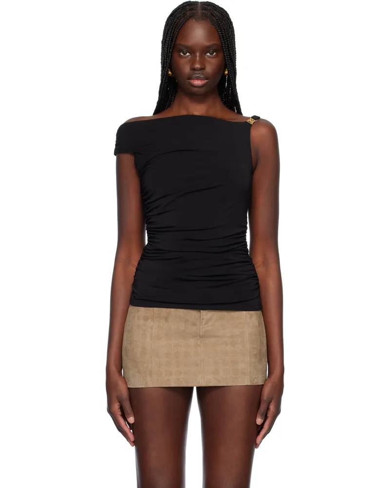 Amiri Black Off-The-Shoulder Top Black