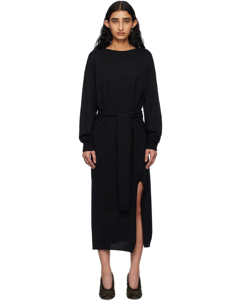 Christophe Lemaire Black Trompe L'Oeil Maxi Dress Bk999