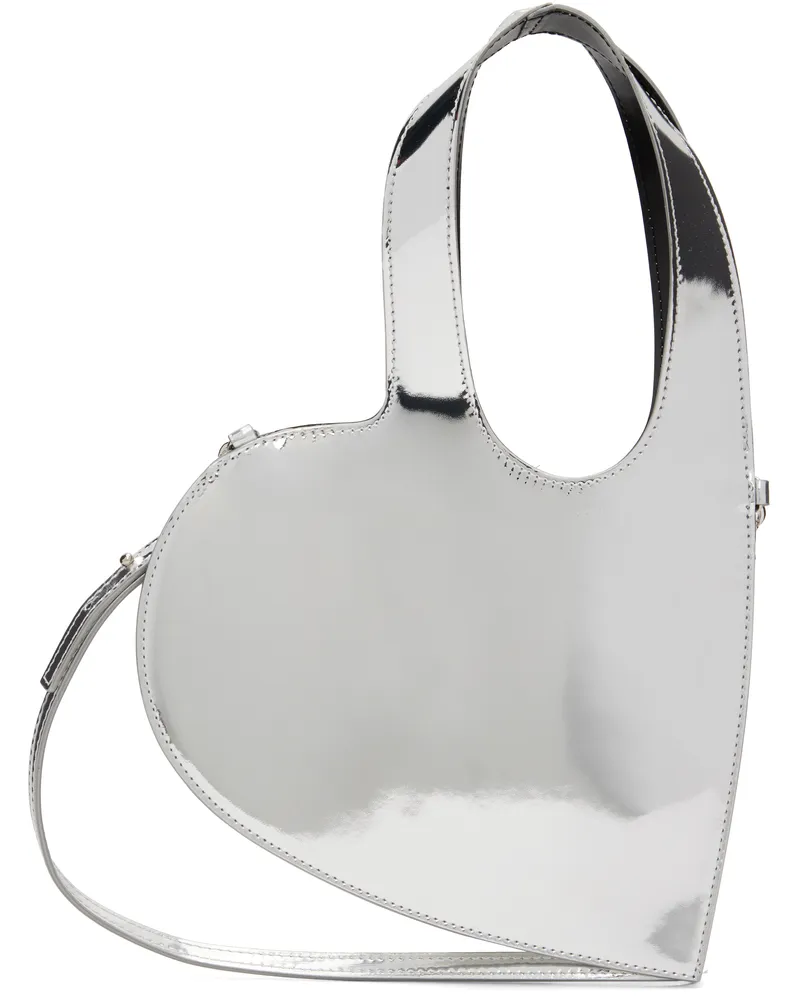 COPERNI Silver Mirrored Crossbody Baby Heart Bag Silver