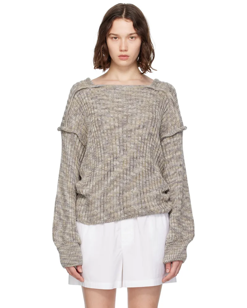Baserange Gray Construct Sweater Grey