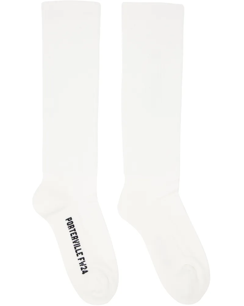 Rick Owens Off-White Porterville Knee High Socks 119
