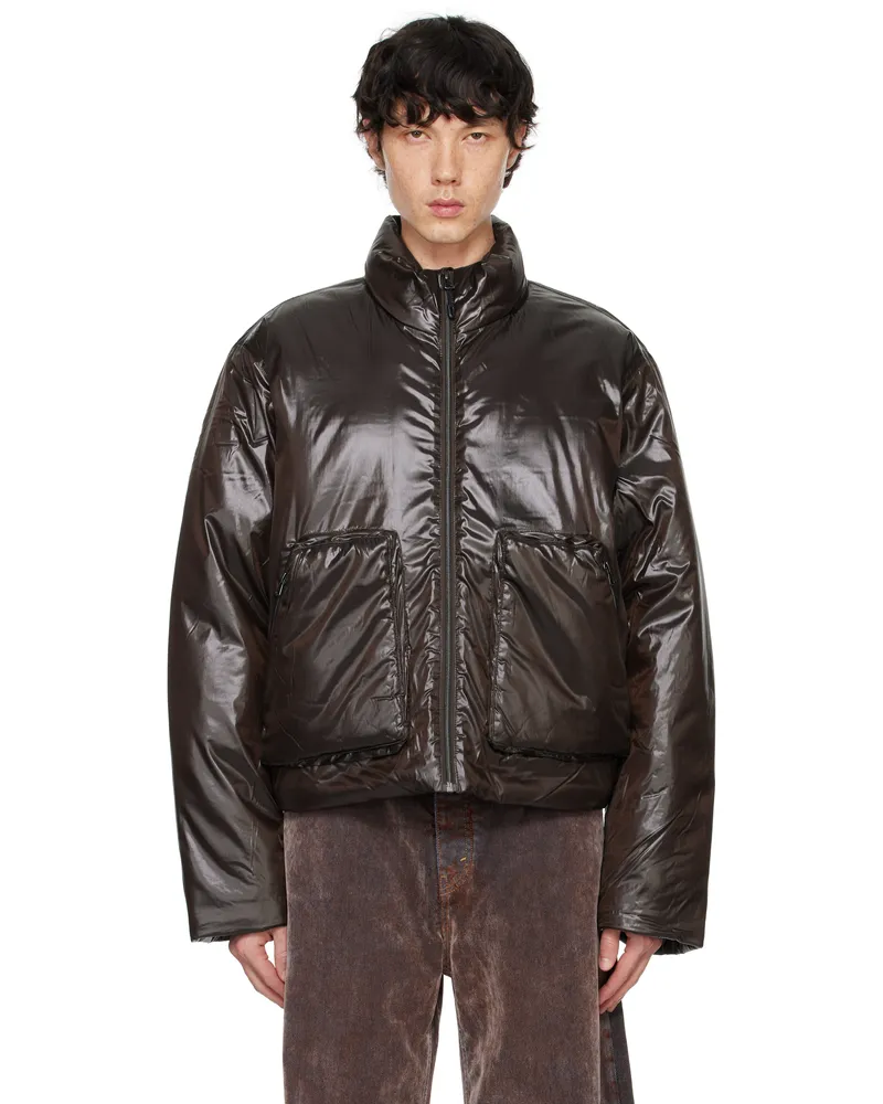 Hope Brown Box Jacket Shiny