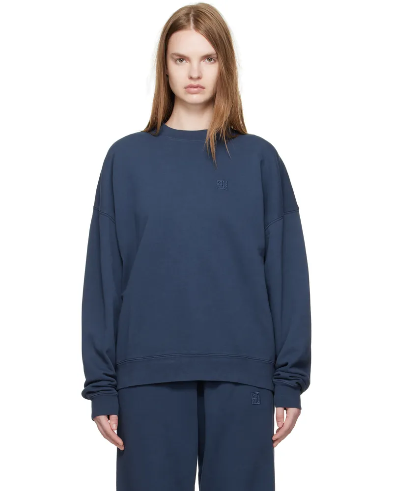 Anine Bing Navy Miles Sweatshirt Dark