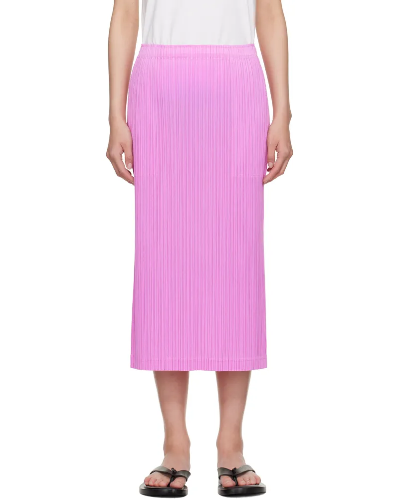 Issey Miyake Pink May Loop Bottoms Midi Skirt 22