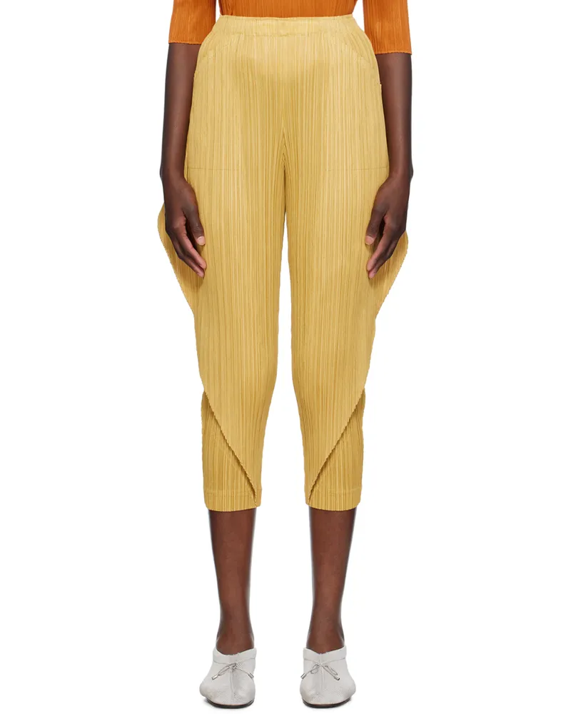 Issey Miyake Yellow Thicker Bottoms 1 Trousers 56