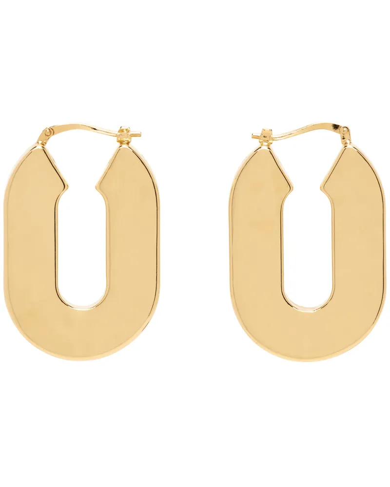 Jil Sander Gold Hoop Earrings Gold