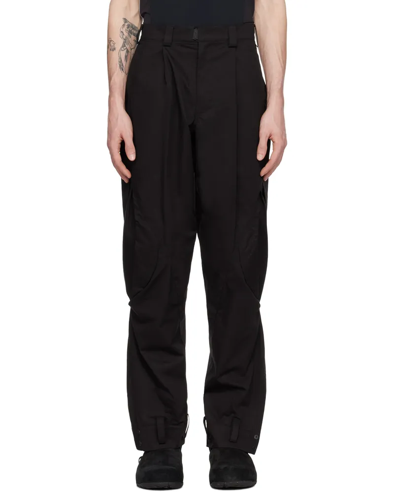 Hyein Seo Black Flap Pocket Cargo Pants Black