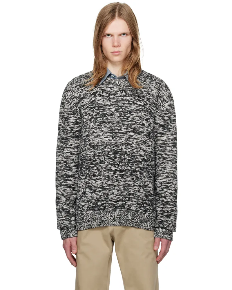 A.P.C. Black & Off-White Alec Sweater Noir