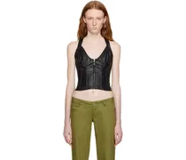 Black Hannah Jewett Edition Valda Faux-Leather Tank Top