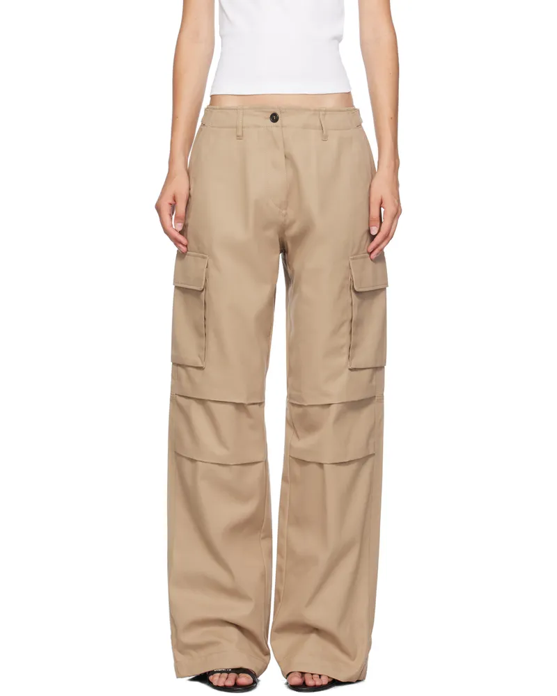 COPERNI Beige Tailored Wide Leg Cargo Pants Beige