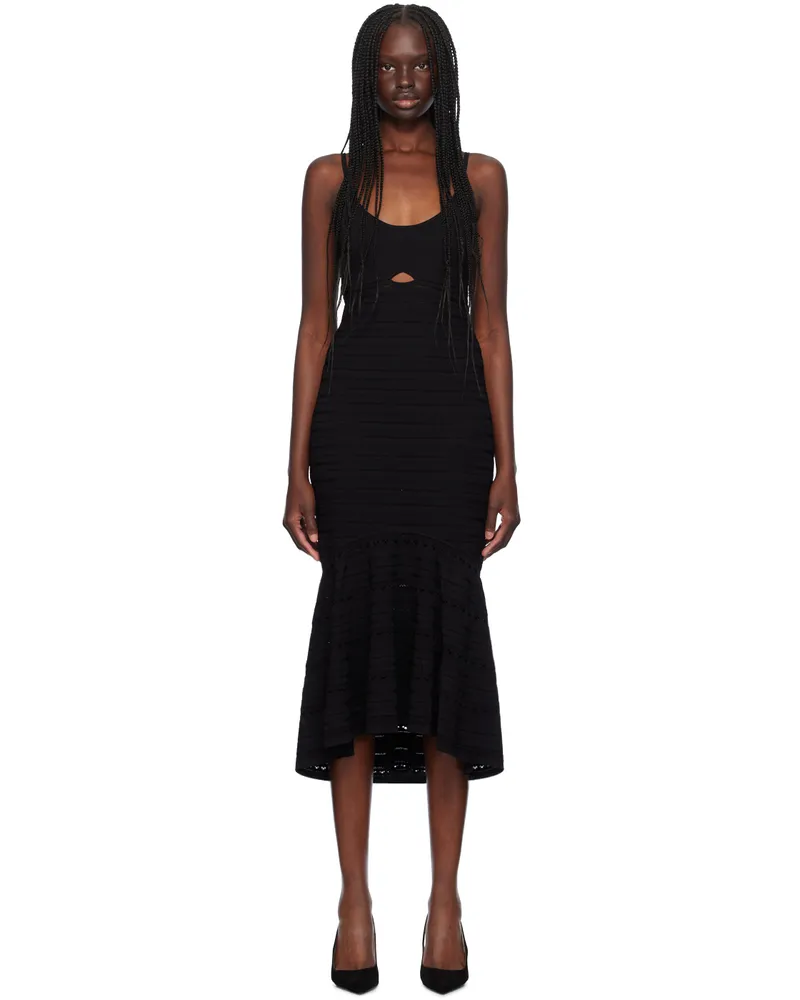 Victoria Beckham Black Cami Midi Dress Black