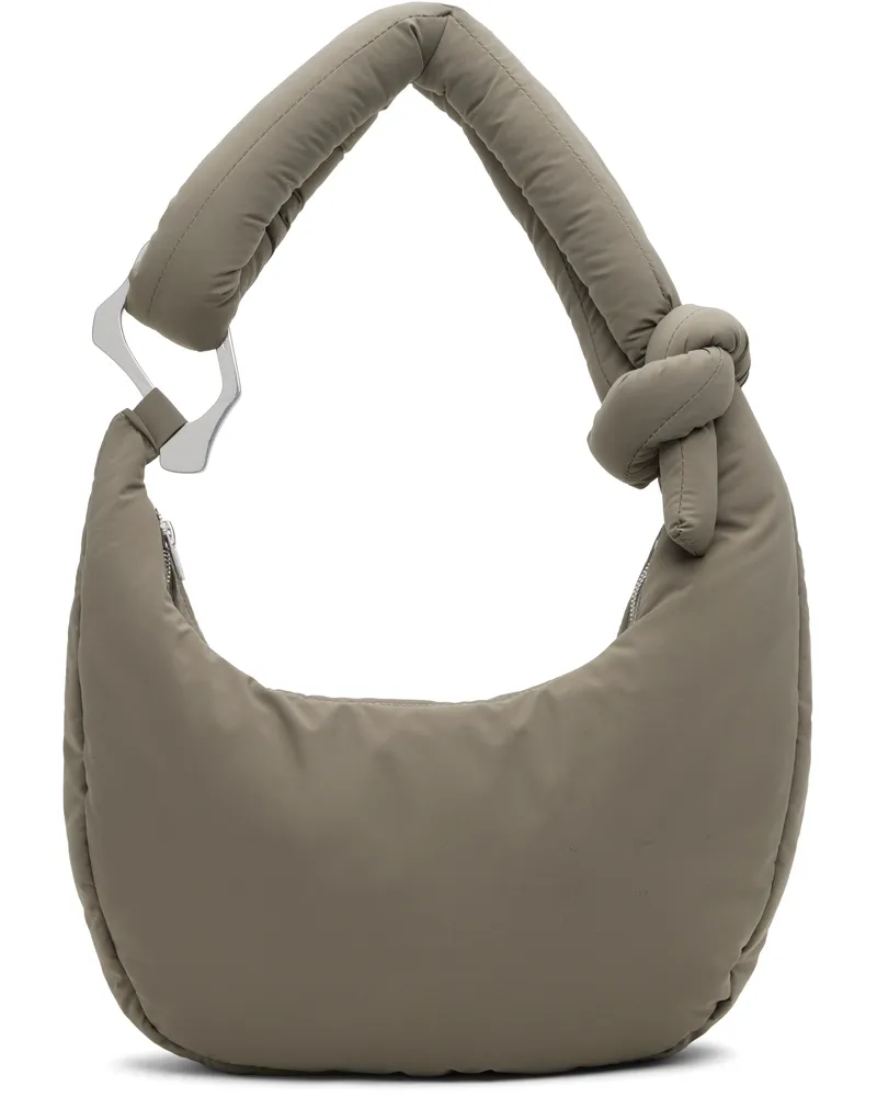 Heliot Emil Gray Liquid Metal Attache Bag Nylon