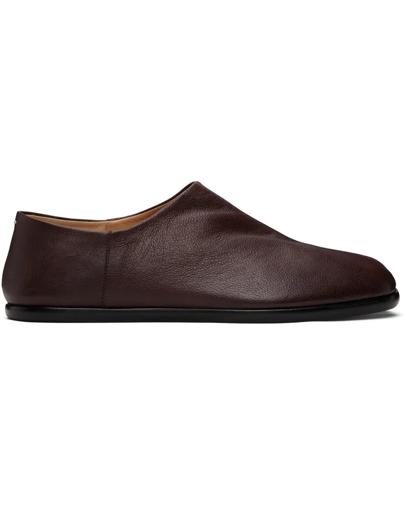 Maison Margiela Brown Tabi Babouche Loafers T2358