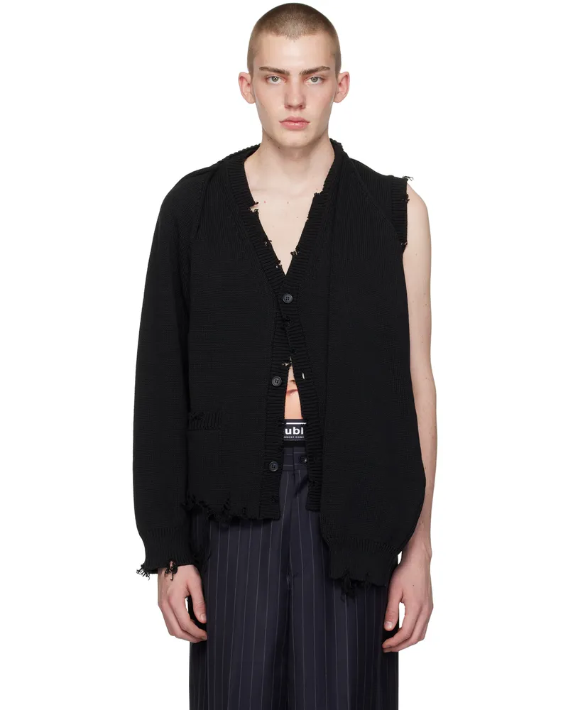 Doublet Black 2Way Sleeve Cardigan Black