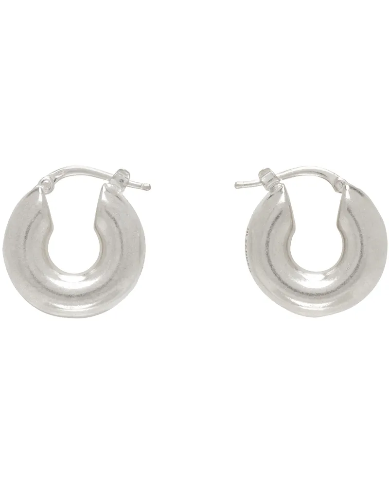 Jil Sander Silver Small Hoop Earrings 041