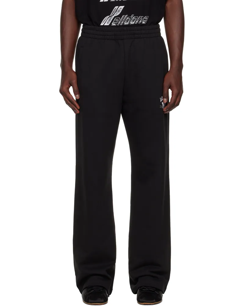 WE 11 DONE Black Collegiate Sweatpants Black