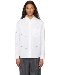 Simone Rocha White Classic Fit Shirt White