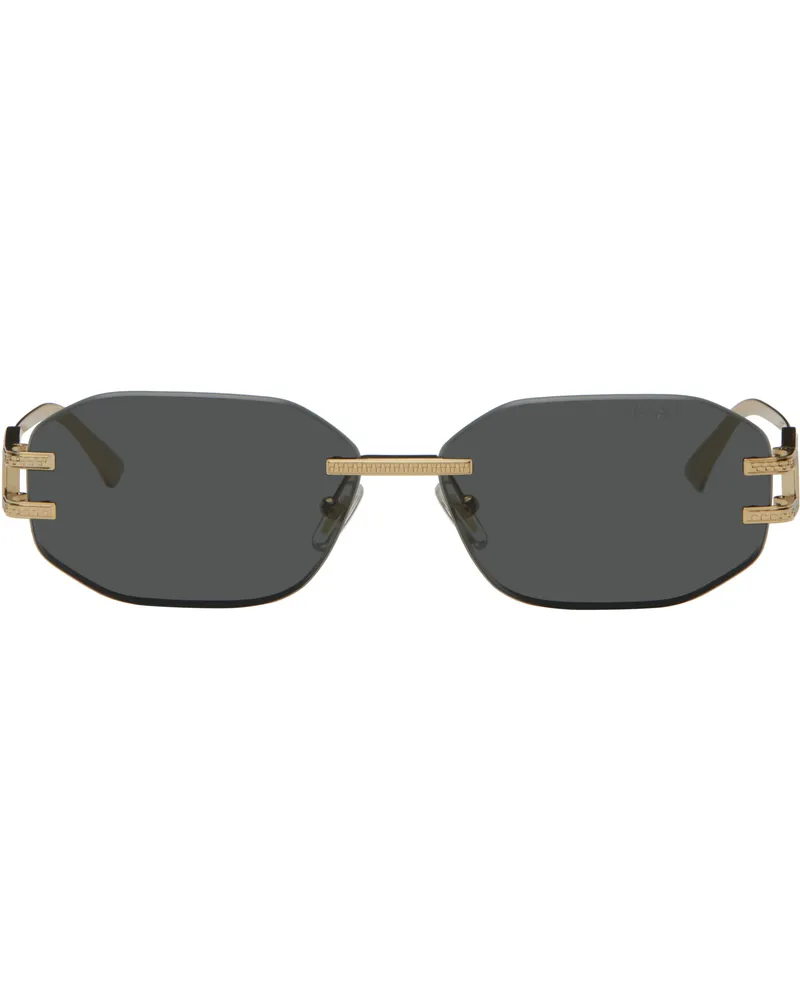 Versace Gold Damier Plaque Sunglasses 100287