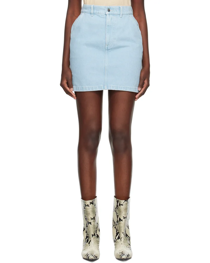 Nanushka Blue Zazou Denim Miniskirt Sun
