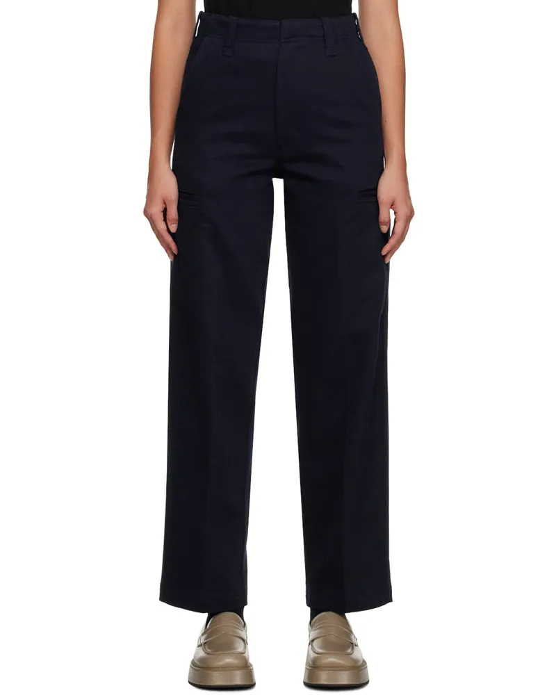 AMI Paris Blue Wide Leg Trousers 491