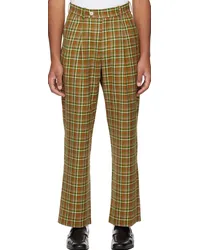 Late Checkout Green Check Trousers Green