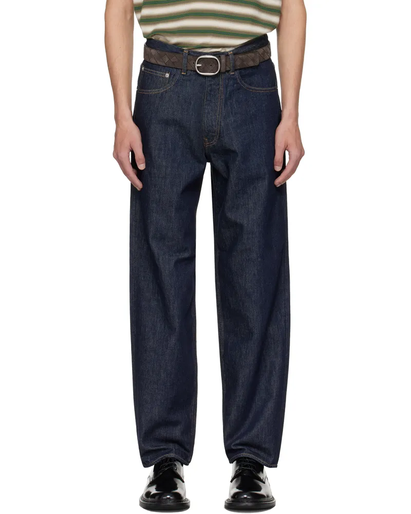 AURALEE Indigo Hard Twist Denim Wide Jeans Indigo