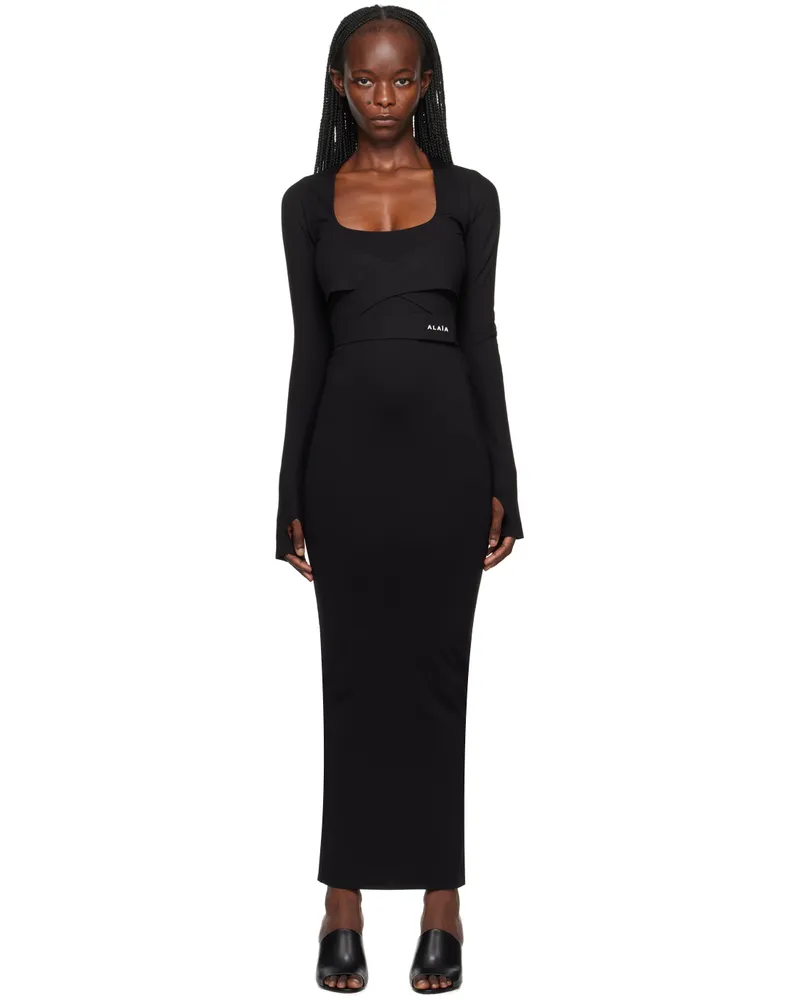 Alaïa Black Sculpting Maxi Dress 995