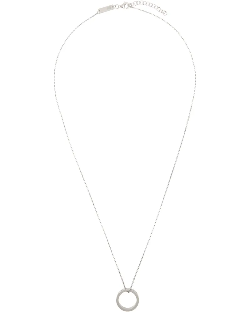 Maison Margiela Silver Numerical Ring Necklace 951