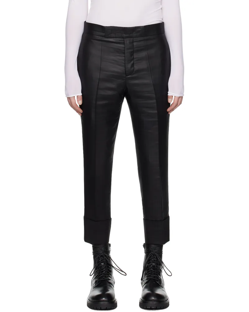 Sapio Black Rolled Trousers Black