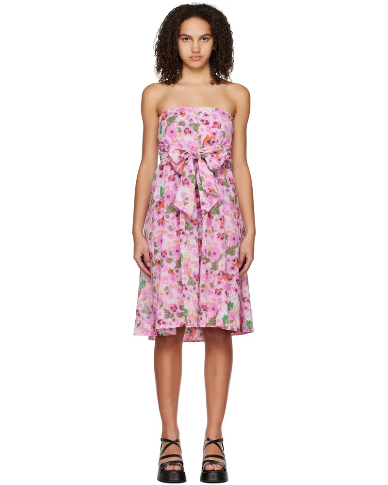 Ganni SSENSE Exclusive Pink Floral Cover Up 393