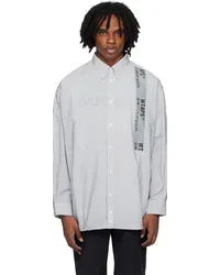 WTAPS Gray BD 01 Shirt Black