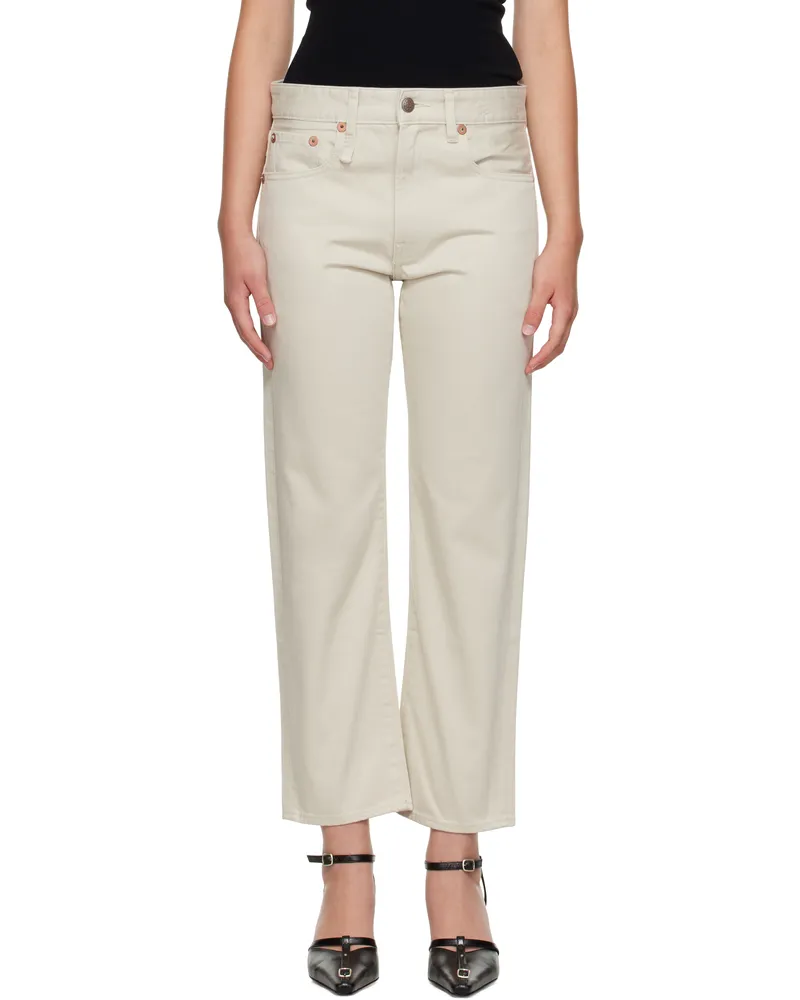 R13 Beige Romeo Jeans Ivory