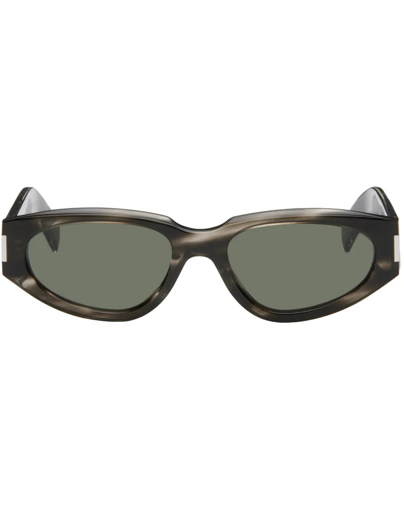 Saint Laurent Gray SL 618 Sunglasses Havana-crystal-grey