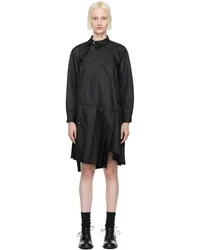 Comme des Garçons Black Pleated Midi Dress Black