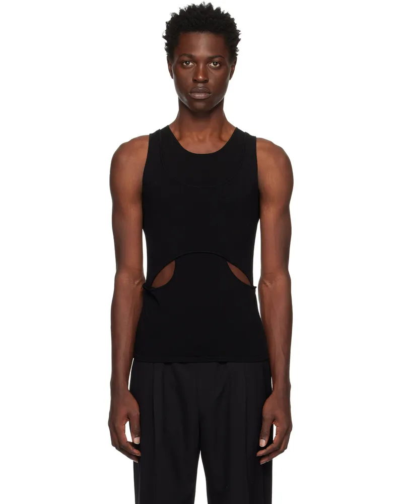 Dion Lee Black Interlink Tank Top Black
