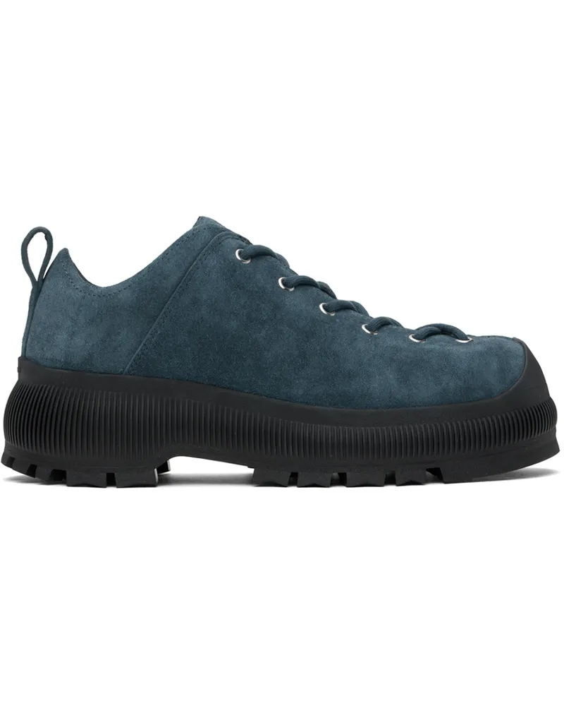 Jil Sander Blue Thick Suede Reverse Sneakers 023