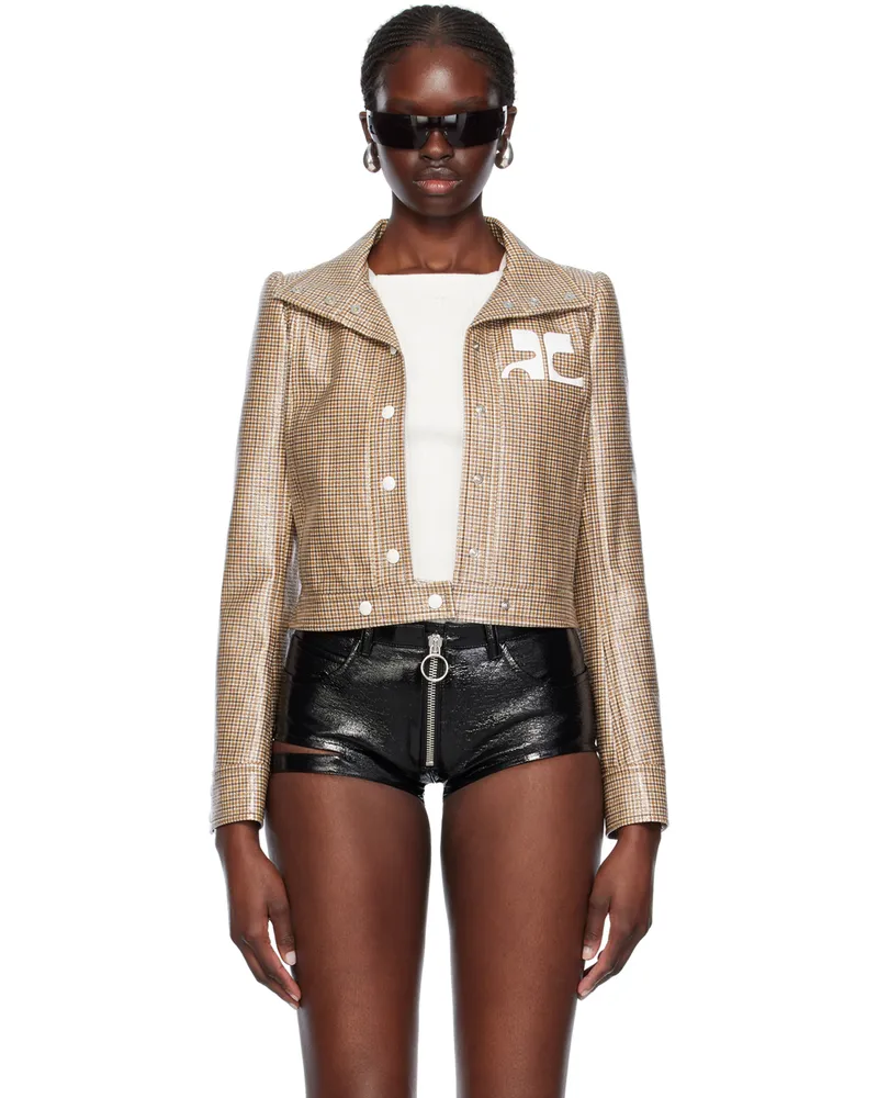 Courrèges Brown Check Jacket B090