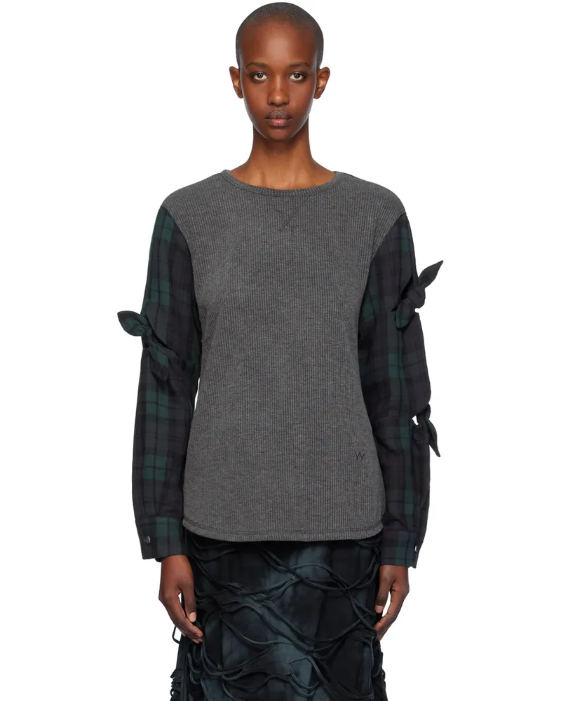 OPEN YY Gray Knot T-shirt Green