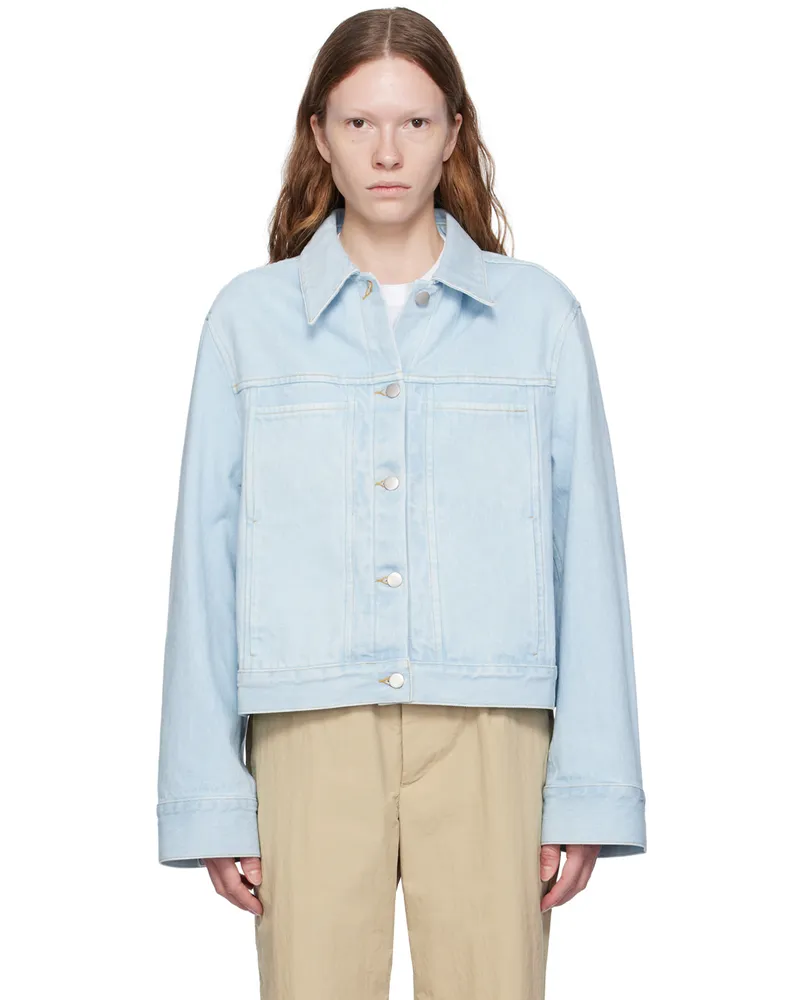 Studio Nicholson Blue Petar Denim Jacket Bleach
