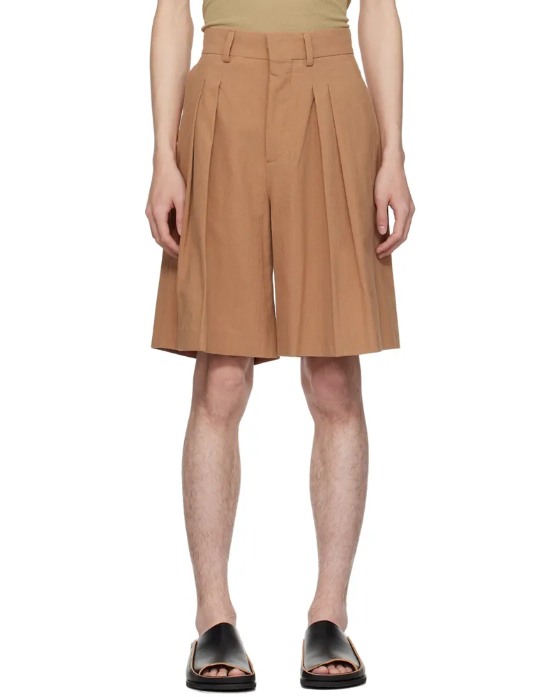 Nanushka Tan Carsten Shorts Rust