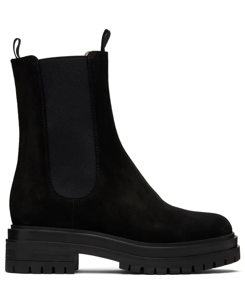 Gianvito Rossi Black Chester Chelsea Boots Black